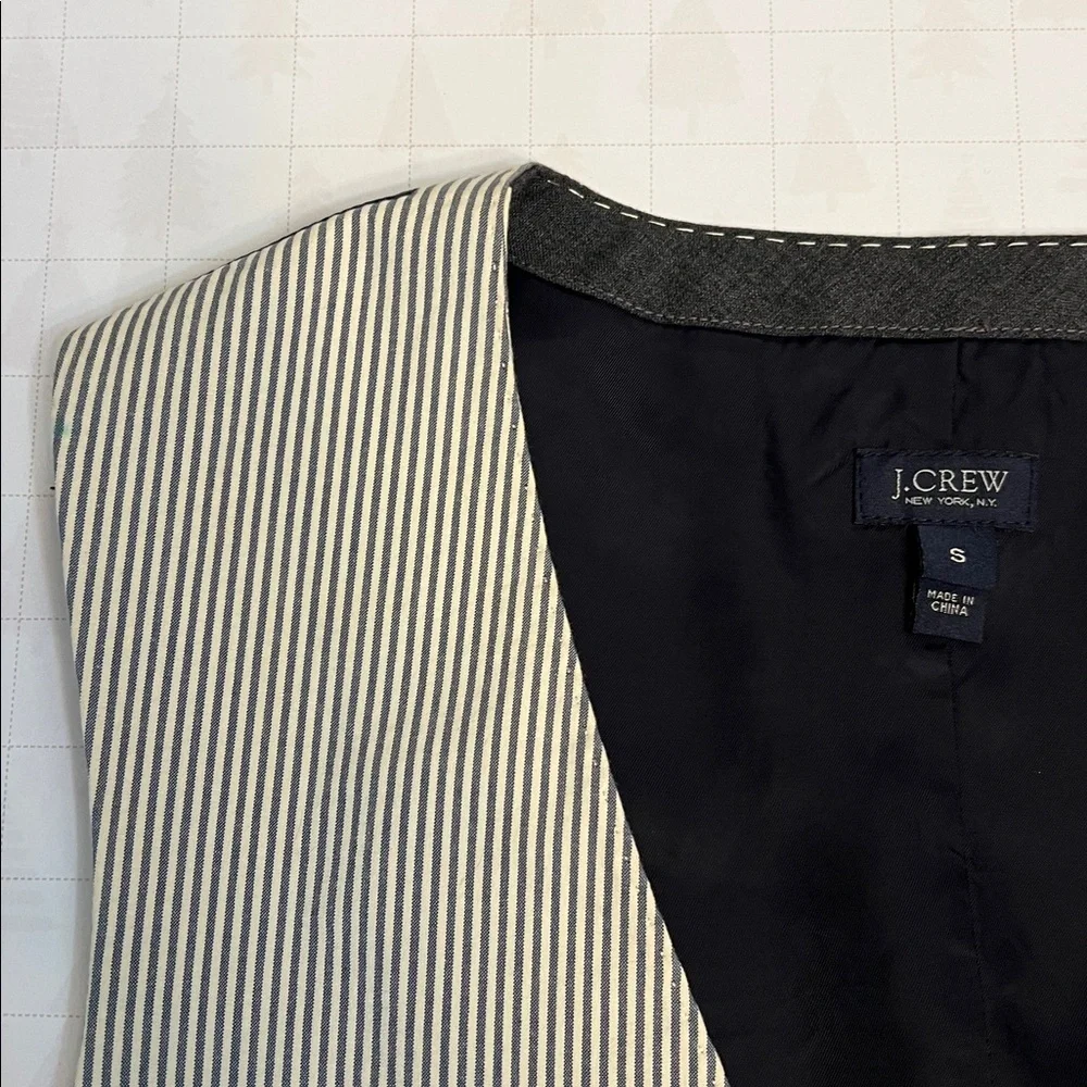 J.CREW MENS LUDLOW SUIT VEST WAISTCOAT COTTON  SIZE SMALL